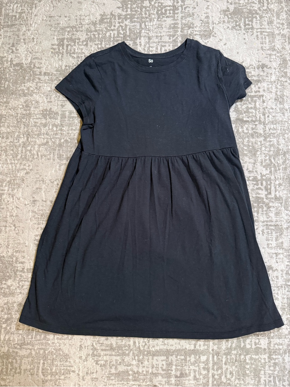 So Womens Black Short Sleeve Gathered Waist Shirt Dress Size XXL - Picture 1 of 6